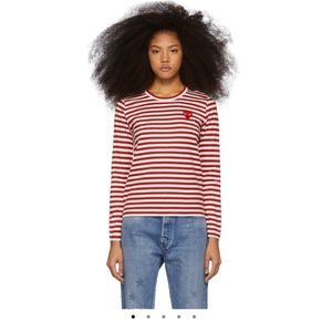 Comme des garcons play stripped shirt